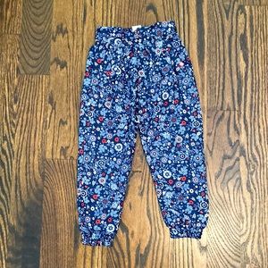 Nano collection girls floral navy pants